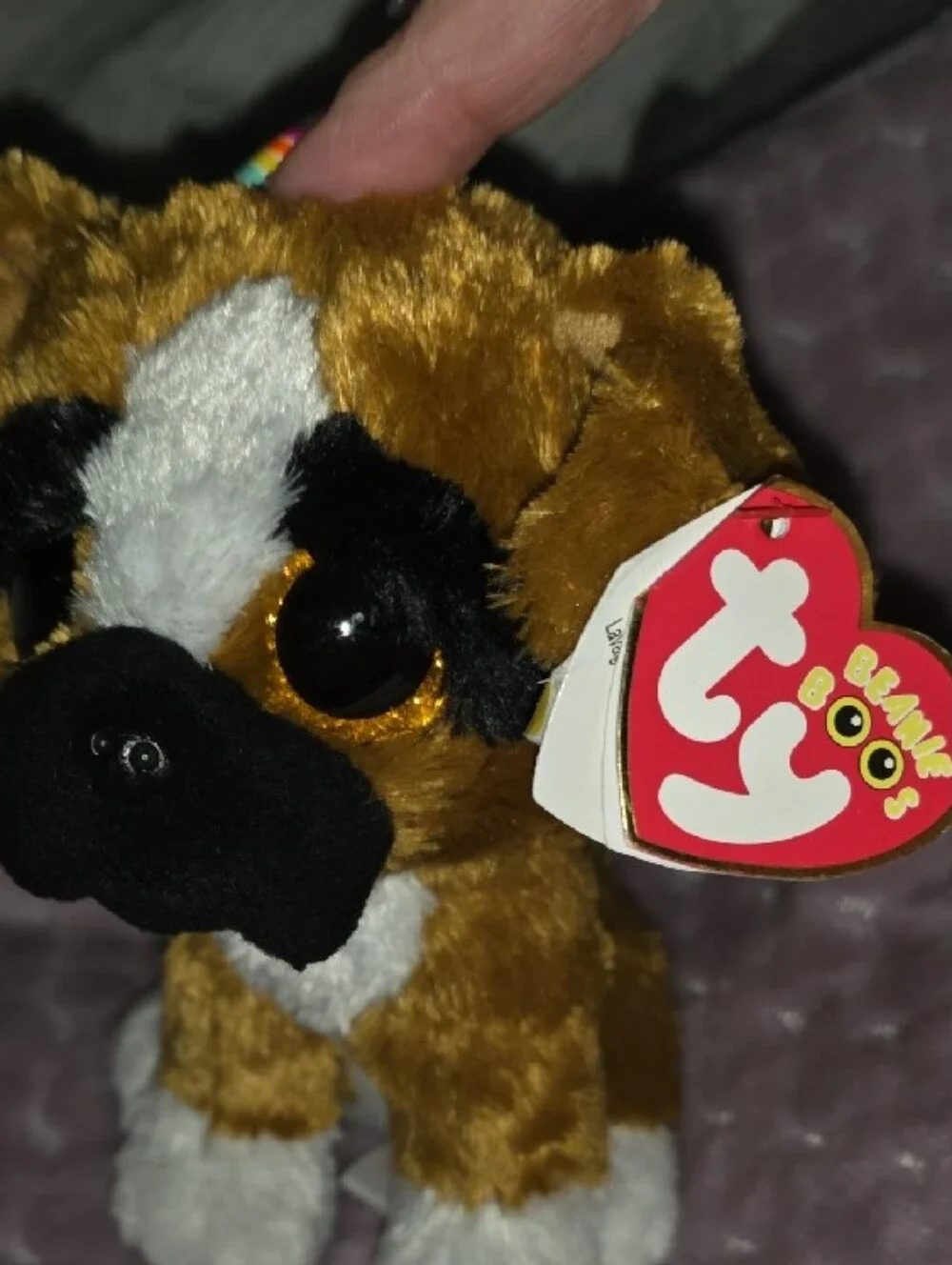 TY Retired Brutus Boxer Brown and White Boxer Plush Pup